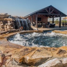 close up view of hot tub