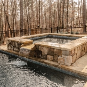 lake country pools project with hot tub